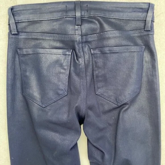 L'AGENCE Jyothi High Waist Split Ankle Skinny Jeans Midnight Blue 24 - Picture 12 of 13